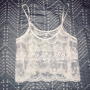 Lace crop top